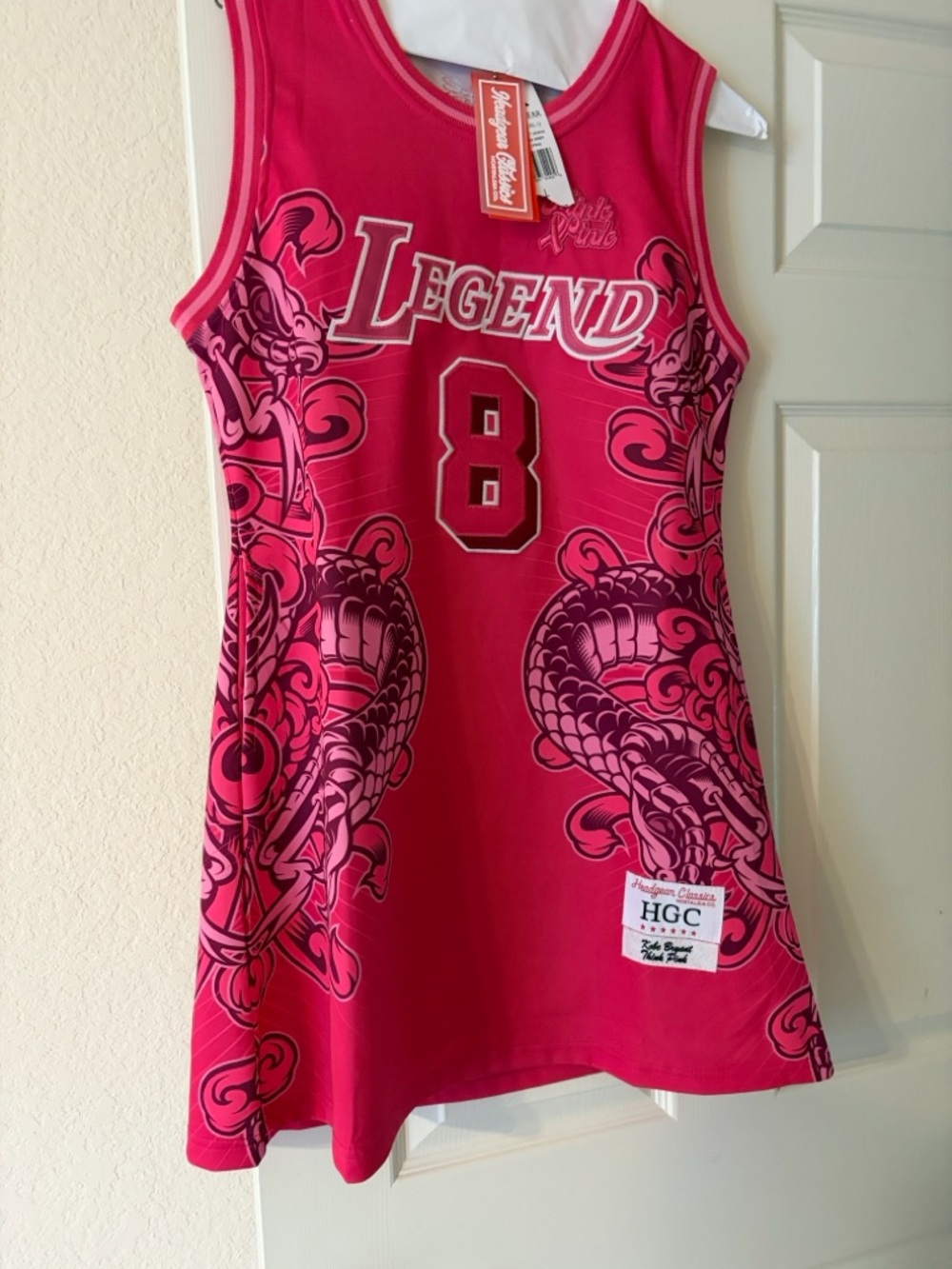 Legend Girls' Pink Graphic Tank Dress - '8' Athletic Style